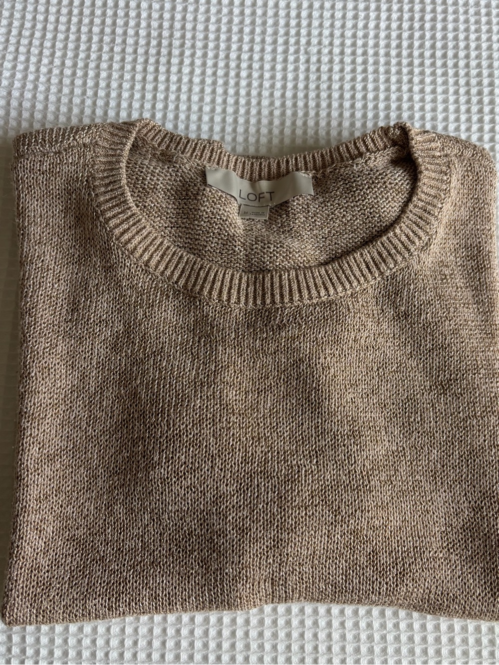 LOFT women’s top - Beige Crewneck Knit